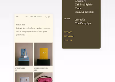 the Luxe Bureau — E-Commerce Webshop with Custom Admin Dashboard