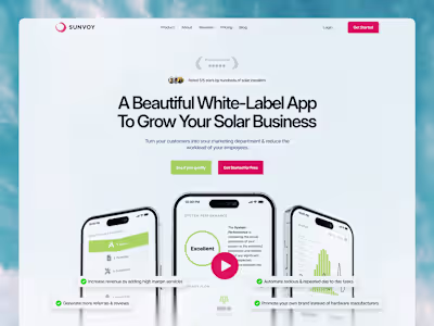 Sunvoy Landing Page Revamp