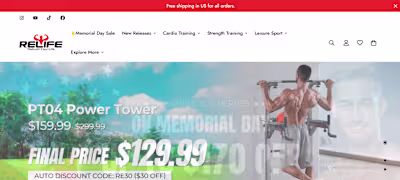 Migrated WordPress Site to Shopify – Relife Sports