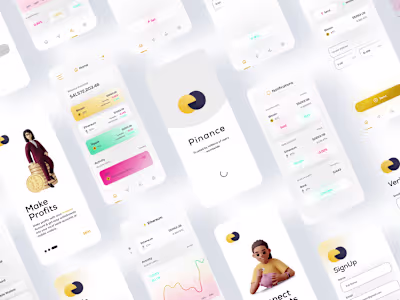 Pinance - A Crypto Trading Mobile App - UI/UX Design - Figma