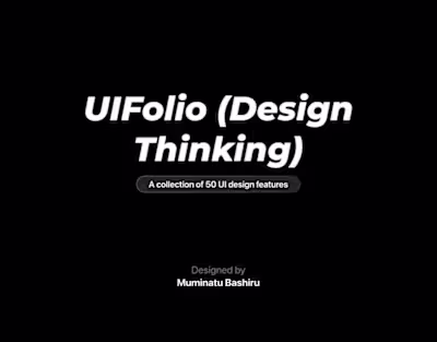 UIFolio (50 Design Thinking)