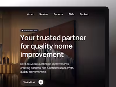 Renovation Services Website UX Redesign