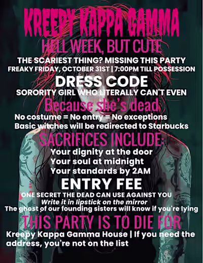 Kreepy Kappa Flyer Design