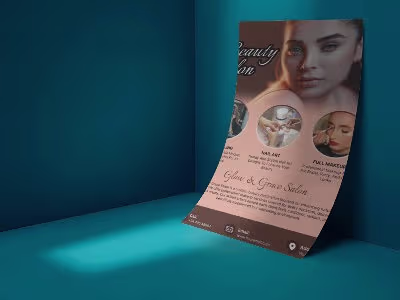 Glow & Grace Salon Flyer Design