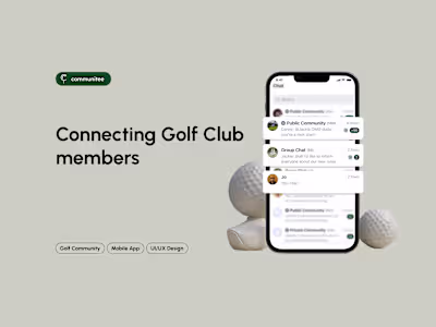 Golf Chat | Social Community | Mobile UX/UI Design & Development