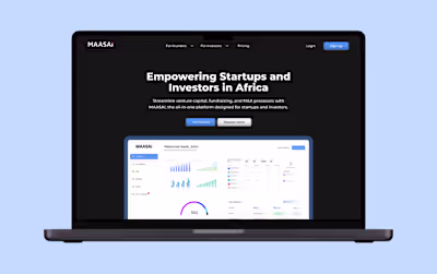 M&A marketplace landing page