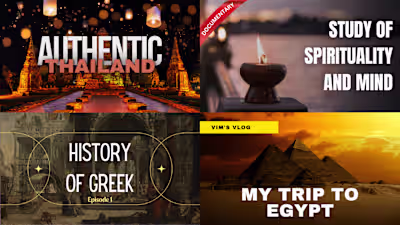 Youtube Thumbnails for Documentary Videos