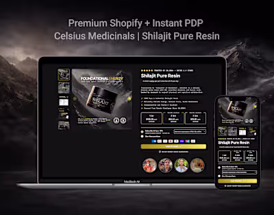 Luxury Shopify Product Page for Celsius Medicinals