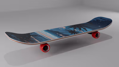 Designing a Realistic Skateboard in Blender