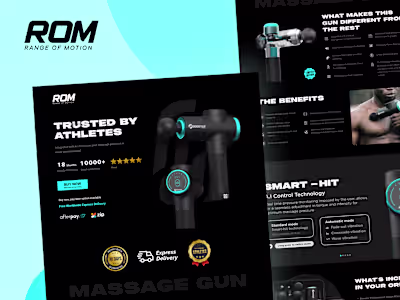 ROM (Range of motion) Autralia Website UI