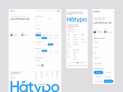 Contact Page for Hatypo Studio website. What do you think? h...