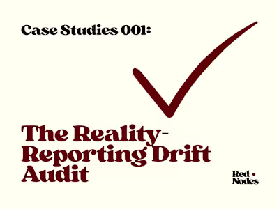 Diagnostic 001: The Reality-Reporting Drift Audit