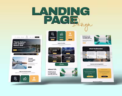 Travel Tinker Ui Landing Page Design