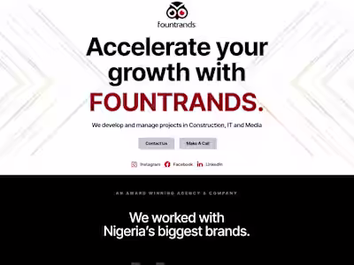 Fountrands - A Talent Management Landing Page