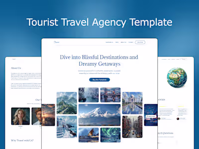 Tourist Travel Agency Framer Template
