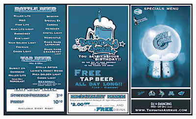 Specials Menu/Calendar