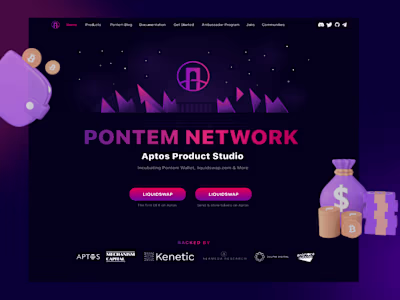 Pontem Network Ui Design #Crypto
