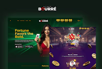 UI/UX for Ultimate-Bourré (Framer Landing Page Design)