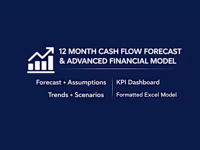 Working on a 12-month cash flow forecast model with scenario...