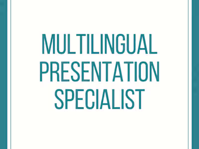 Multilingual Presentation Specialist