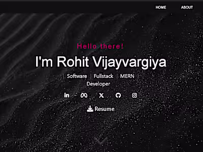 Rohit's Portfolio
