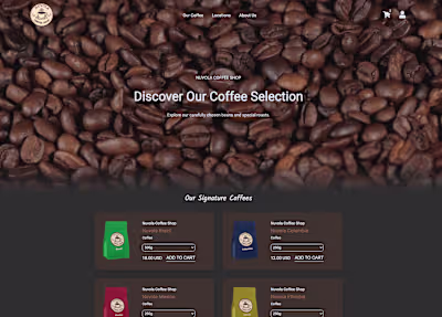 Nuvola Coffee Shop | E-Commerce App