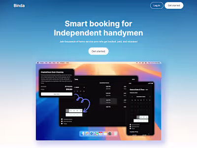 Landing page for Independent Handy men