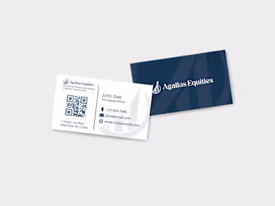 Corporate Card Design with QR Functionality