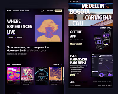 Sonik.fm Event Platform Development