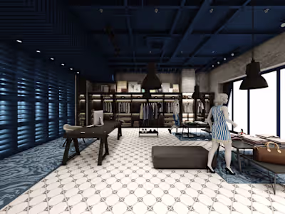 Retail men’s clothing shop