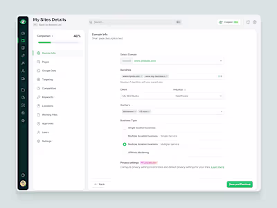 Onboarding Flow Searcheye SEO Platform
