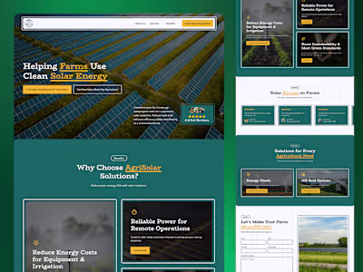 AgriSolar Solutions 🚜 | Agricultural Solar Website Design