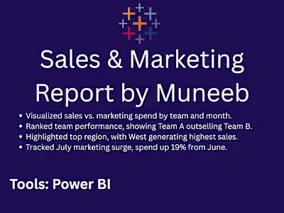 Sales & Marketing Report by Muneeb