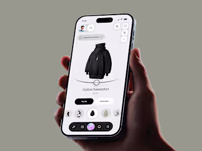 AI-Powered Fashion Shopping Mobile App Design