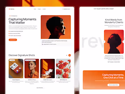 Refolio Photography Website Template