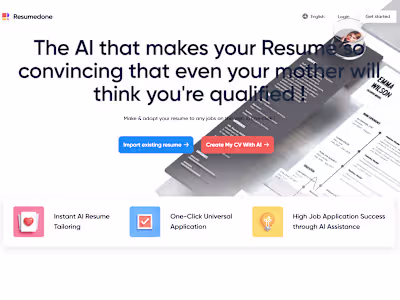 Best AI-powered Online CV/Resume Builder - Resumedone