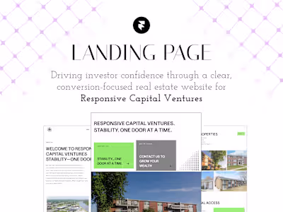 Real Estate Website Development in Framer