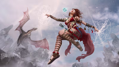 High-Fantasy Sorceress Character Design