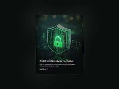 Feature Card for Crypto site