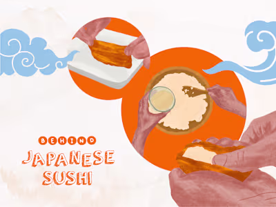 Behind Japanese Sushi