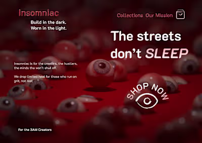 Insomniac - Urban Streetwear Brand website