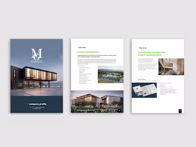 Company Profile - Project Management / Brochure Design