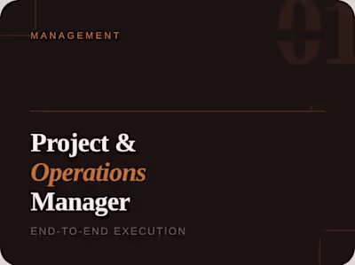 🟫 End-to-End Operations System