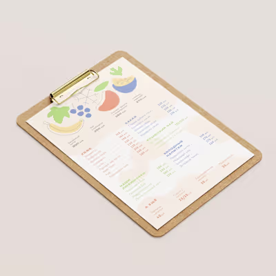 Menu designs for a coffee shop