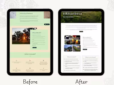 Hostic space web UX redesign that increased booking rate by 60%
