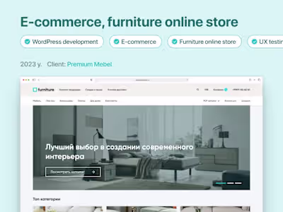 Modern Wordpress website for Premium Furniture
