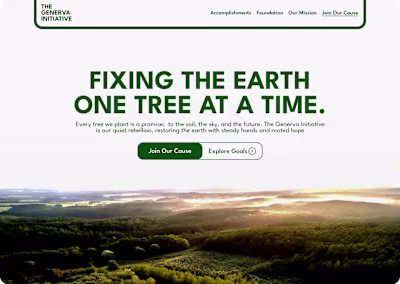 Hero Section for a climate control company.