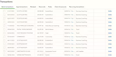 Catch up and clean up of books