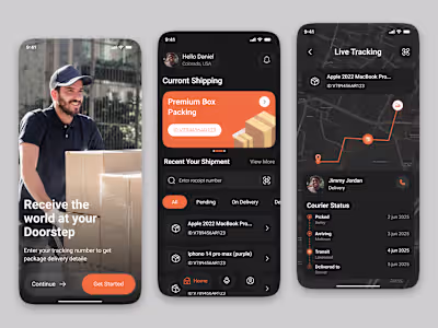 Modern Delivery Service App UI Design