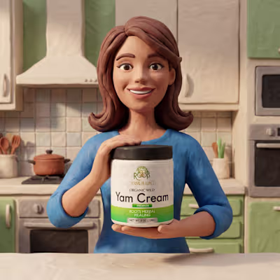 A clay style brand illustration